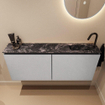 MONDIAZ TURE-DLUX Meuble de toilette 120 cm Plata. Lavabo EDEN Lava position à droite. Avec 1 trou de robinet. SW1103992