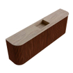 Mondiaz JOYA-DLUX 123.2cm toiletmeubel - ronding links en rechts kleur Ruby - Wastafel FAYE positie Midden 1 kraangat kleur Saba. SW1425640