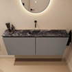 MONDIAZ TURE-DLUX Meuble de toilettes 120cm Smoke. Lavabo EDEN Lava position milieu. Sans trou de robinet. SW1104112