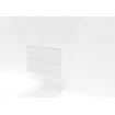 Hr badmeubelen infinity meuble de lavabo 80x44,8x55cm façade 3d 2 tiroirs sans poignée blanc mat SW748640