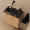 MONDIAZ TURE-DLUX Meuble toilette - 40cm - Washed Oak - EDEN - vasque Lava - position gauche - sans trou de robinet SW1104104