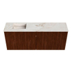Mondiaz JOYA-DLUX 100cm meuble de salle de bains - couleur Ruby - Vasque FAYE position Gauche Sans trou de robinet couleur Frappe. SW1423473