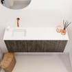 Mondiaz JOYA 100cm toiletmeubel - kleur Shadow - Wastafel FAYE positie Links Zonder kraangat kleur Talc. SW1421455