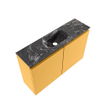 MONDIAZ TURE-DLUX Meuble de toilettes 80cm Ocher. EDEN lavabo Lava position centrale. Sans trou de robinet. SW1103914