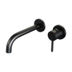 BRAUER Black Edition Wastafelmengkraan inbouw - gebogen uitloop links - hendel lang smal - inclusief inbouwdeel - model A 1 - mat zwart SW238156