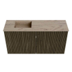 Mondiaz JOYA-DLUX 80cm meuble de salle de bains - couleur Shadow - Vasque FAYE position Gauche Sans trou de robinet couleur Arena. SW1424799