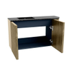 Mondiaz JOYA-DLUX Meuble de salle de bains 71,6cm - arrondi droit couleur Dusk - Vasque FAYE position Gauche 1 trou de robinet couleur Lava SW1423250