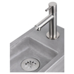 Differnz Ravo kit lave-mains - 38.5x18.5x9cm - Rectangulaire - 1 trou de robinet - Robinet droit chromé mat - béton gris clair SW705270