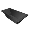 Xenz Society Duobad - 175x80x53 - afvoer Midden - acryl - ebony SW103094