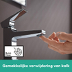 Hansgrohe Metropol fonteinkraan 100 met push open waste chroom SW99765