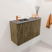 Mondiaz JOYA-DLUX 71.6cm toiletmeubel - ronding rechts kleur Dusk - Wastafel FAYE positie Links 1 kraangat kleur Sombra. SW1426159
