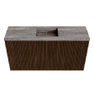 Mondiaz JOYA-DLUX 80cm toiletmeubel - kleur Walnut - Wastafel FAYE positie Midden Zonder kraangat kleur Oza. SW1424575