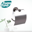 FugaFlow Efficiente Acces Toiletrolhouder - met klep - rond - RVS - Black Friday - SW1123480