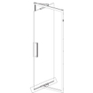 Crosswater Asura Porte de douche - 100cm - porte pivotante - sans poignée - bronze brossé SW1176985