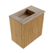 Mondiaz JOYA-DLUX 40cm toiletmeubel - kleur Oak - Wastafel FAYE positie Links Zonder kraangat kleur Saba. SW1424142