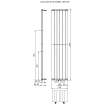 Plieger Cavallino Retto designradiator verticaal dubbel middenaansluiting 2000x450mm 1287W wit 7255356