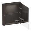 BRAUER Impress Deluxe armoire de toilette - 60x70x15cm - éclairage interne et externe - 1 porte miroir double face à droite en Anthracite Bois SW1198976