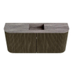 Mondiaz JOYA-DLUX 93.2cm toiletmeubel - ronding links en rechts kleur Shadow - Wastafel FAYE positie Midden Zonder kraangat kleur Oza. SW1425080