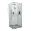 FugaFlow Boutry Quick Fit cabine de douche - carré - 90x90x195cm - accès d'angle - porte coulissante - anti calcaire - Chrome SW999907