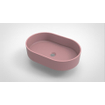 Arcqua Case lavabo vasque - 55x36cm - Ovale - Marbre de synthèse Rose Mat SW767322