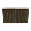 Mondiaz JOYA-DLUX 71.6cm toiletmeubel - ronding rechts kleur Shadow - Wastafel FAYE positie Links 1 kraangat kleur Arena. SW1424822