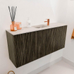 Mondiaz JOYA-DLUX 90cm meuble de toilette - couleur Shadow - Vasque FAYE position Milieu 1 trou de robinet couleur Nata. SW1424978