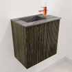 Mondiaz JOYA-DLUX Meuble de toilette 40cm - couleur Shadow - Lavabo FAYE position Gauche 1 trou de robinet couleur Sombra. SW1425177