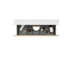 Saniclass Prime Vita Badkamermeubelset - 140x46x60cm - keramische wastafel glans wit - 2 wasbakken - 2 kraangaten - 4 lades - rustiek eiken SW1439493