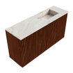 Mondiaz JOYA-DLUX 80cm toiletmeubel - kleur Ruby - Wastafel FAYE positie Rechts Zonder kraangat kleur Frappe. SW1423478