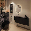 MONDIAZ TURE-DLUX Meuble toilette - 100cm - Urban - EDEN - vasque Lava - position gauche - sans trou de robinet SW1103642