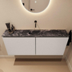 MONDIAZ TURE-DLUX Meuble toilette - 120cm - Linen - EDEN - vasque Lava - position centrale - sans trou de robinet SW1103887