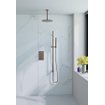 FugaFlow Eccelente Accessoire Barre de douche coulissante avec coude mural intégré - 90cm - Cuivre brossé PVD (Cuivre) SW1468832