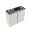 MONDIAZ TURE-DLUX Meuble toilette - 60cm - Linen - EDEN - vasque Lava - position droite - 1 trou de robinet SW1103891