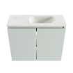 MONDIAZ TURE-DLUX Meuble toilette - 60cm - Greey - EDEN - vasque Ostra - position droite - 1 trou de robinet SW1104832