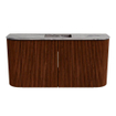 Mondiaz JOYA-DLUX 83.2cm toiletmeubel - ronding links en rechts kleur Ruby - Wastafel FAYE positie Midden Zonder kraangat kleur Sombra. SW1425705