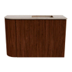 Mondiaz JOYA-DLUX 61.6cm toiletmeubel - ronding links kleur Ruby - Wastafel FAYE positie Rechts 1 kraangat kleur Saba. SW1425609