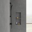 Villeroy & Boch Verve Showers Ensemble barre de douche avec trois fonctions pour montage mural - noir mat SW974408