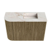 Mondiaz JOYA-DLUX 61.6cm toiletmeubel - ronding links kleur Dusk - Wastafel FAYE positie Rechts Zonder kraangat kleur Frappe. SW1423083