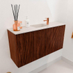 Mondiaz JOYA-DLUX Meuble de salle de bains 80cm - couleur Ruby - Vasque FAYE position Milieu 1 trou de robinet couleur Meli. SW1425347