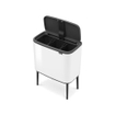 Brabantia Bo Touch Bin Poubelle - 3x11 litres - 3 seau intérieur en plastiques - blanc SW1117519