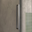 BRAUER Stellar Porte de niche - 2 parties - 100x200cm - porte pivotante - traitement anticalcaire - réversible - verre transparent - acier inoxydable brossé PVD SW1418061