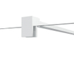 FugaFlow Eccelente Vetro Cabine de Douche - 80x80x200cm - charnières - poignée de porte - barre de stabilisation - verre clair strié - verre de sécurité - Mat blanc SW1222965