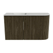Mondiaz JOYA-DLUX Meuble de salle de bains 71,6cm - arrondi droit couleur Shadow - Vasque FAYE position Gauche Sans trou de robinet couleur Opalo. SW1422920