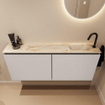 MONDIAZ TURE-DLUX Meuble WC 120 cm Linen. EDEN lavabo Frappe position droite. Avec 1 trou de robinet. SW1102874