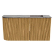 Mondiaz JOYA-DLUX 81.6cm meuble de toilette - arrondi gauche couleur Chêne - Vasque FAYE position Droite 1 trou de robinet couleur Sombra. SW1424276
