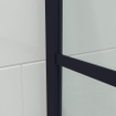 Saniclass Bellini Inloopdouche - 120x200cm - lines frame buitenzijde - antikalk - mat zwart SW238204