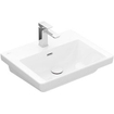 Villeroy & Boch Subway 3.0 wastafel - 55x44x16.5cm - Rechthoek 1 kraangat met overloopgat Wit Alpin glans Ceramic+ SW701249