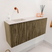 Mondiaz JOYA-DLUX 90cm toiletmeubel - kleur Dusk - Wastafel FAYE positie Links Zonder kraangat kleur Meli. SW1425839
