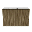 Mondiaz JOYA-DLUX 60cm meuble de toilette - couleur Dusk - Vasque FAYE position Gauche 1 trou de robinet couleur Opalo. SW1423276