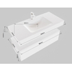 Mondiaz ALAN-DLUX Ensemble meuble de salle de bains - 120x46cm - 1 tiroir - lavabo suspendu - sans trous de robinet - 1 central - brun foncé (chêne foncé) SW1428198